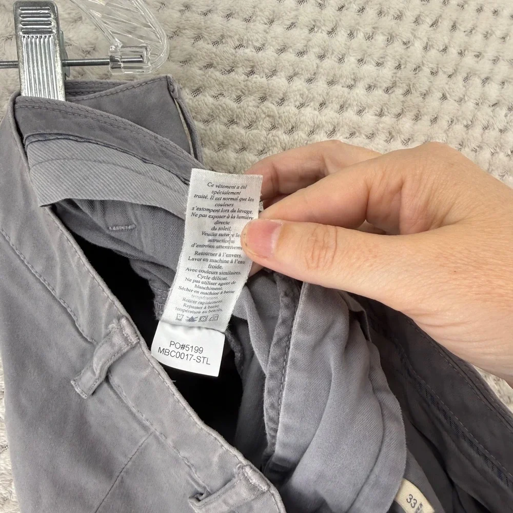 Faherty Chino Shorts Mens 33 Gray Pima Cotton Stretch Casual Summer 8